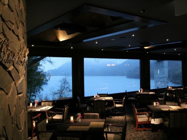 A spectacular panoramic view, delicious Japanese black wagyu beef steak and food