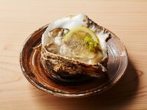 가구라자카 스시 콘콘_시원하고 상쾌한 향을 내며 식욕을 자극하는 ‘바위굴 키위 샤블리 젤리’