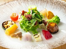 WineBar Pluribus_다양한 대지의 은혜가 한 접시에 모이는 '일본 국내산 채소의 색채 샐러드'