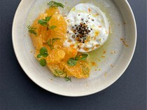 CADRAN_부라타 치즈와 제철 과일-Burrata and Seasonal Fruits-