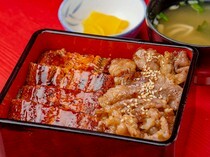 오타루 앙카케 야키소바 가쿠류_장어와 와규, 이 두 가지 고급 식재료를 한 번에 먹을 수 있는 '장어 와규 덮밥'