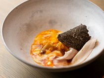 DepTH brianza_[la Brianza]의 스페샤리테를 방불케하는 농후한 계란과 송로버섯이 향기나는 '푸아그라와 송로버섯의 모둠'