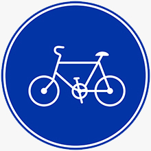 “Bicycle only” sign